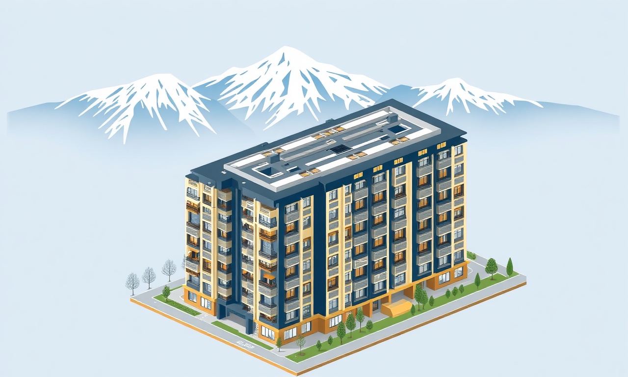 Altunhisar Niğde konut silueti — İç Anadolu apartman yönetimi illüstrasyonu