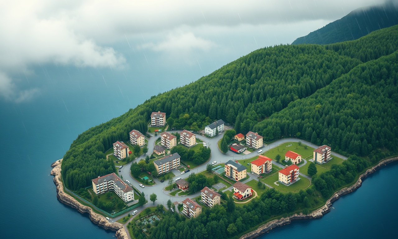 Aybasti Ordu ilçesinde Karadeniz ikilimi ve yeşil tepeler arasında apartman ve site binaları — site yönetimi rehberi
