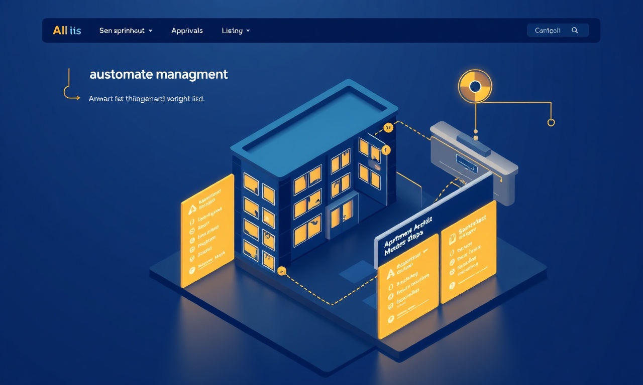 SiteYönetim yapay zeka destekli site yönetim platformu — otomatik iş akışı ve onay paneli görseli