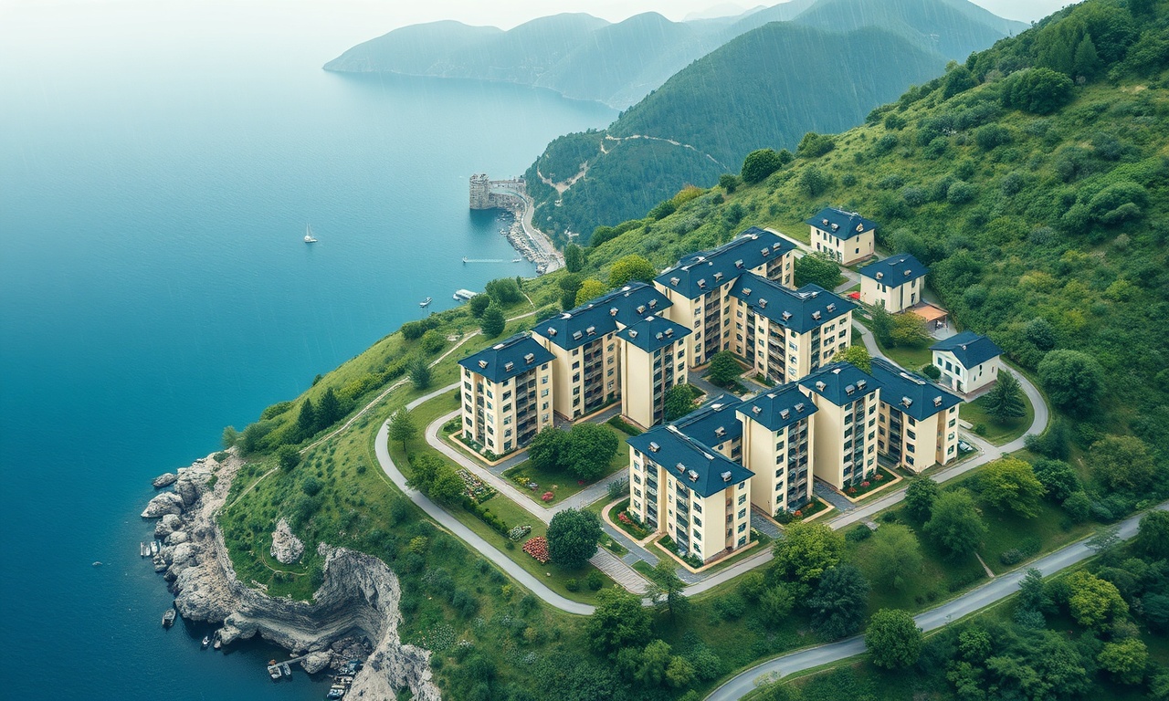 Coruh, Ordu'da yeşil dağlarla çevrili konut silueti — site yönetimi rehberi