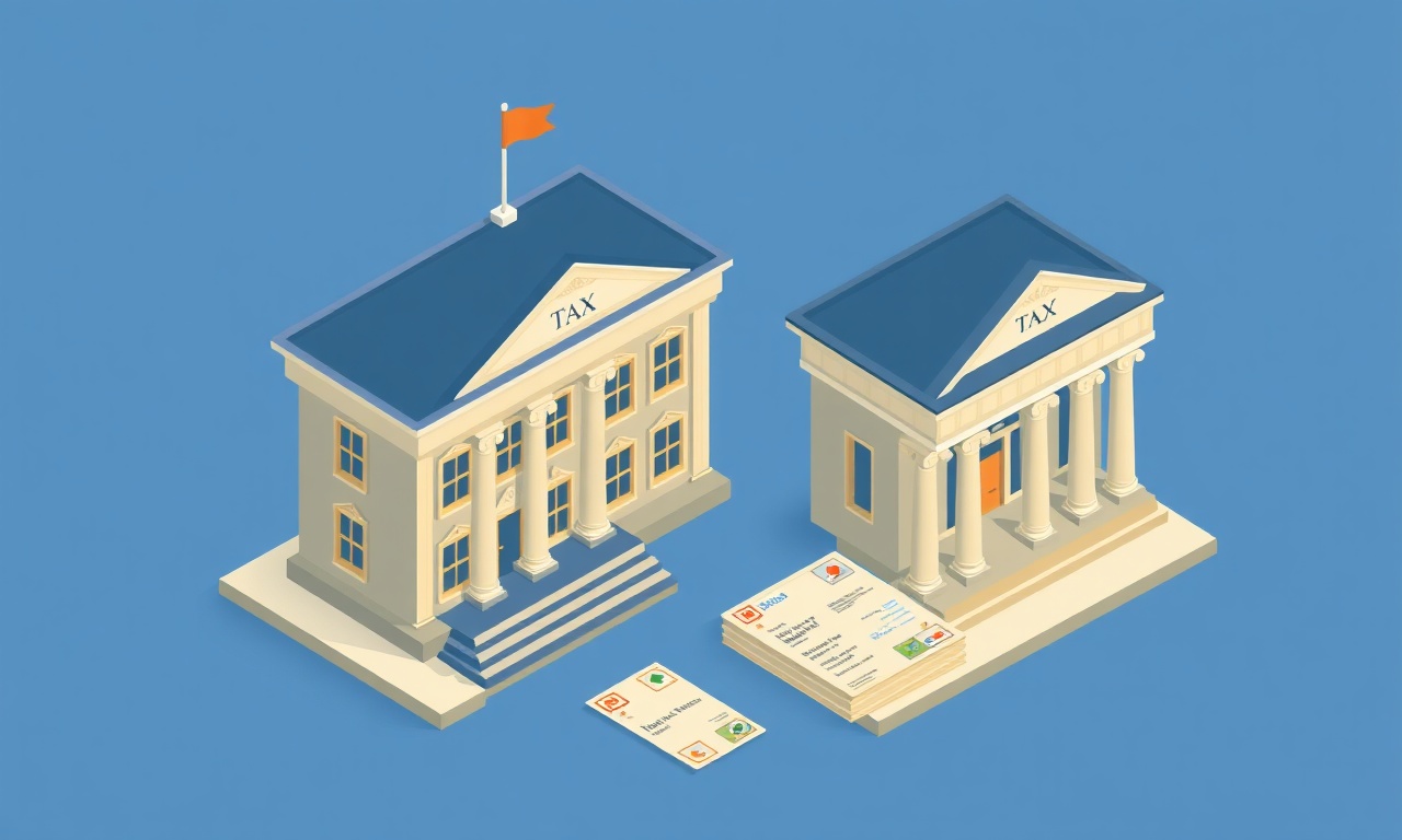 Vergi dairesi, banka şubesi ve resmi belgelerle site hesabı açma sürecini gösteren illüstrasyon