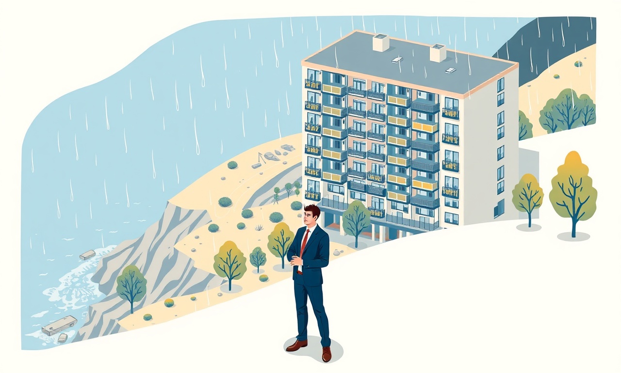 Persembe'de yeni göreve başlayan bir site yöneticisinin ilk bakışı, izometrik illüstrasyon
