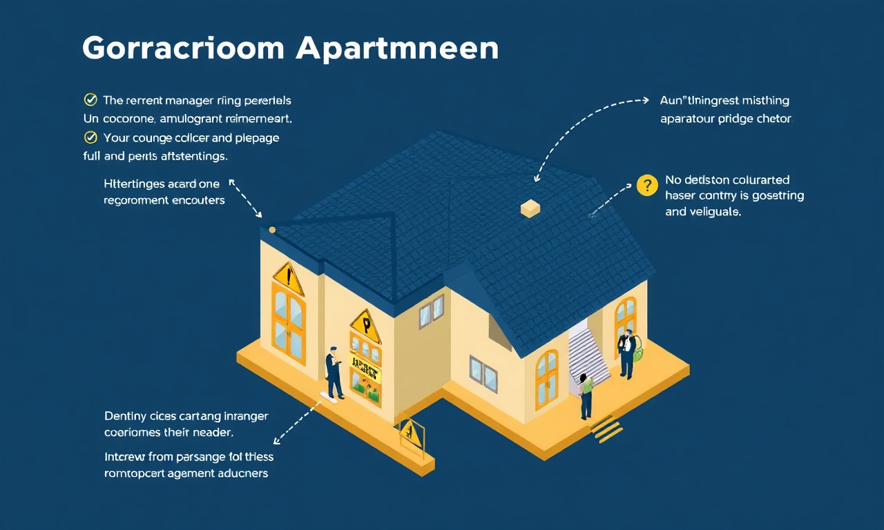 Sık yapılan apartman yöneticisi hataları uyarı işaretleri kontrol listesi, izometrik illüstrasyon