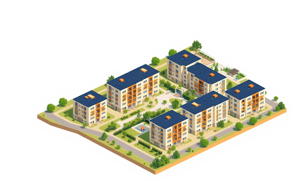 Hasanbeyli Osmaniye'de modern konut kompleksi ve apartman blokları, Akdeniz iklimi yeşilliği