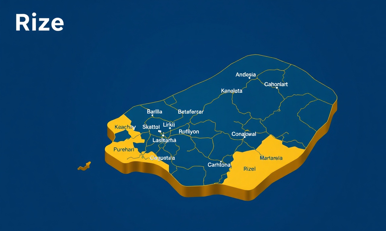 Rize ili ilçeleri Pazar, Ardesen, Cayeli ve çevresinde site yönetimi hizmetleri haritası