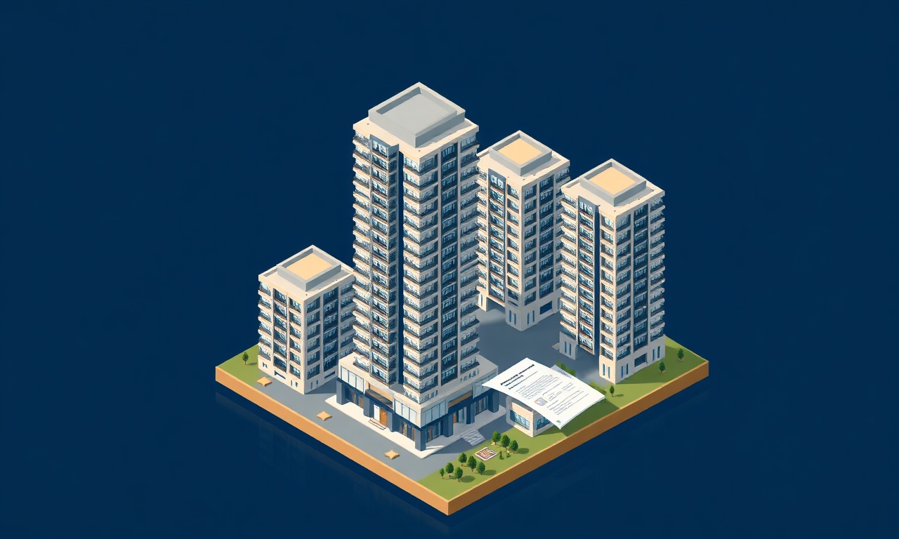 Sakarya ili modern konut siteleri ve apartman yönetimi illüstrasyonu