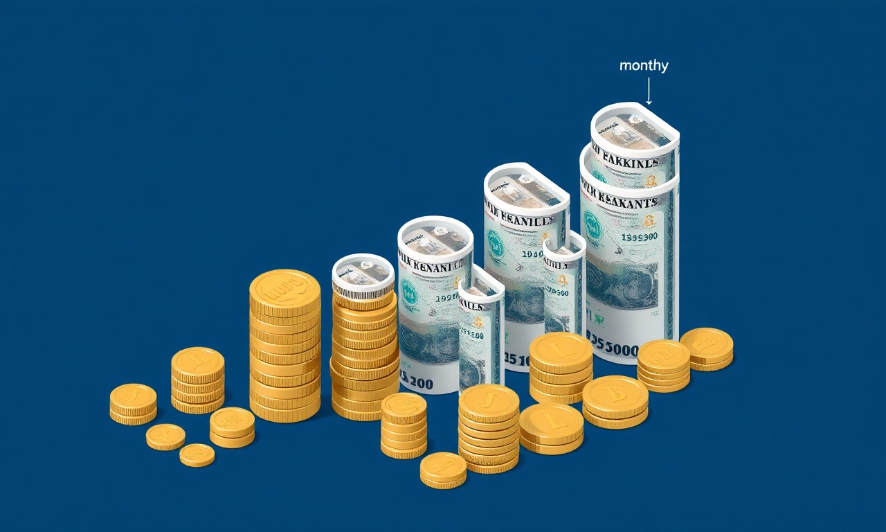 Aidat belirleme ve aylık ücret skalası izometrik finansal illüstrasyon
