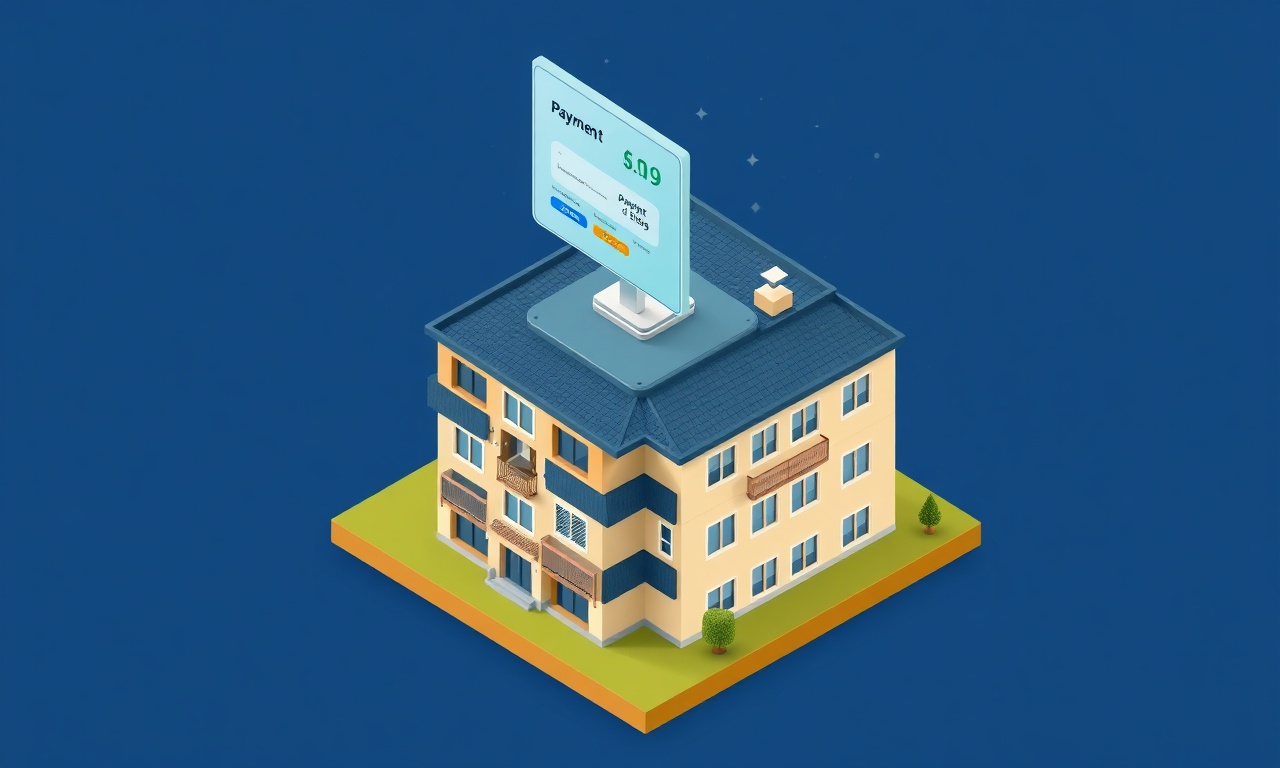 Alacam apartman aidat tahsilat ve takip süreci izometrik illüstrasyon