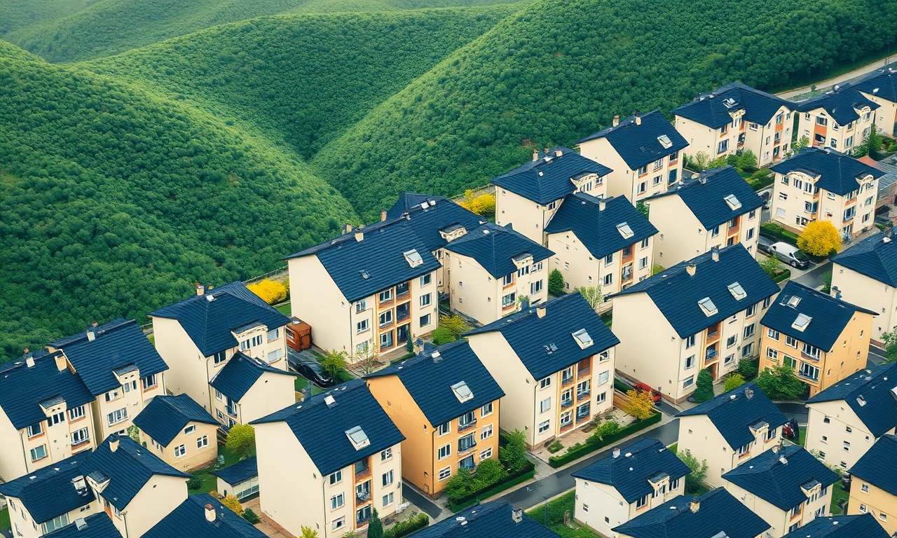 Asarcik'te konut dokusu — Samsun Karadeniz bölgesinde nemli iklimli apartman ve site silueti