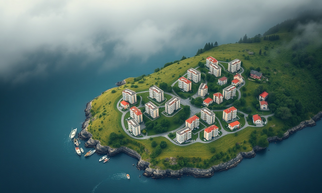 Ayvacik Samsun konut ve apartman silueti, Karadeniz iklimiyle eğimli arazi