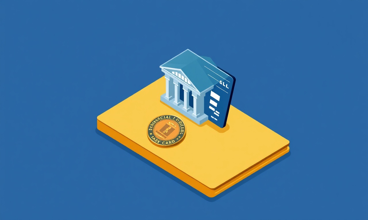 Resmi evrak dosyası ve site banka kartı, lacivert altın renk tonlu izometrik illüstrasyon