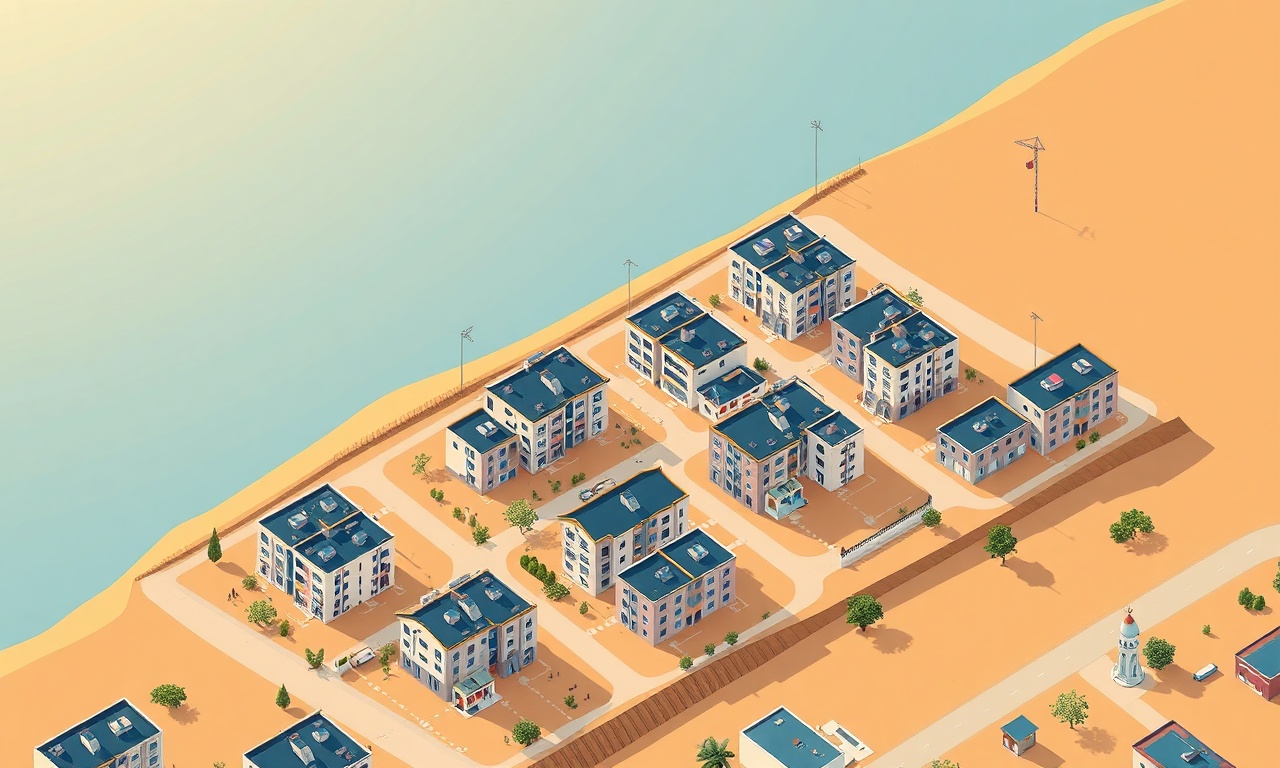 Harran Şanlıurfa'da konut silueti ve apartman bloklarının izometrik görünümü