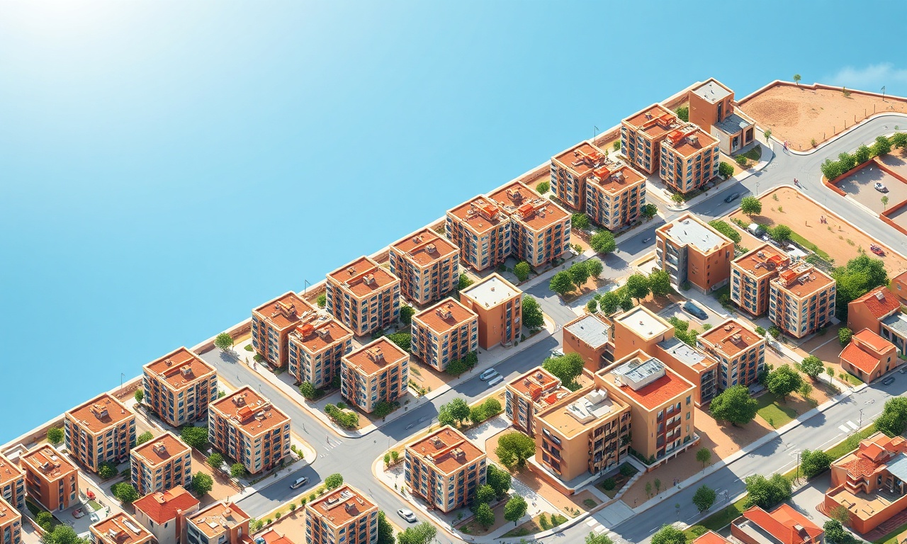 Karakopru ilçesinde apartman ve site binaları — Şanlıurfa kentsel dokusu