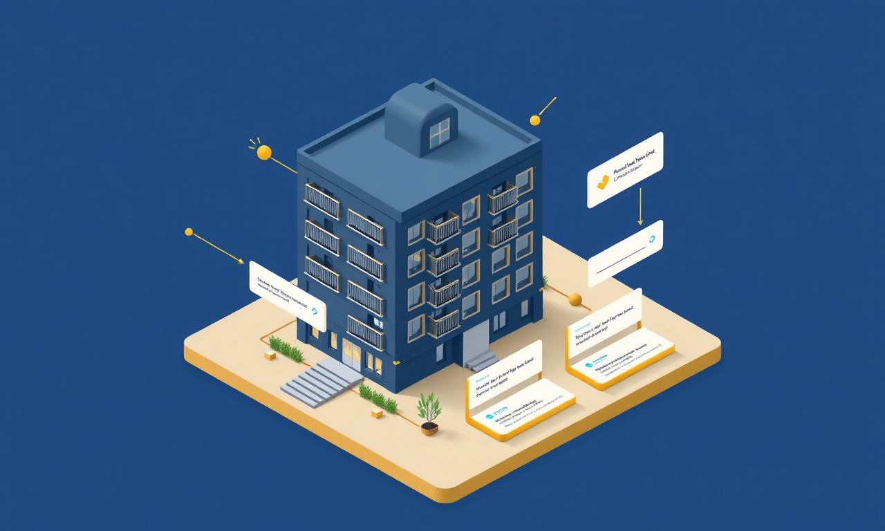 SiteYönetim yapay zeka destekli apartman yönetim sistemi temalı illüstrasyon
