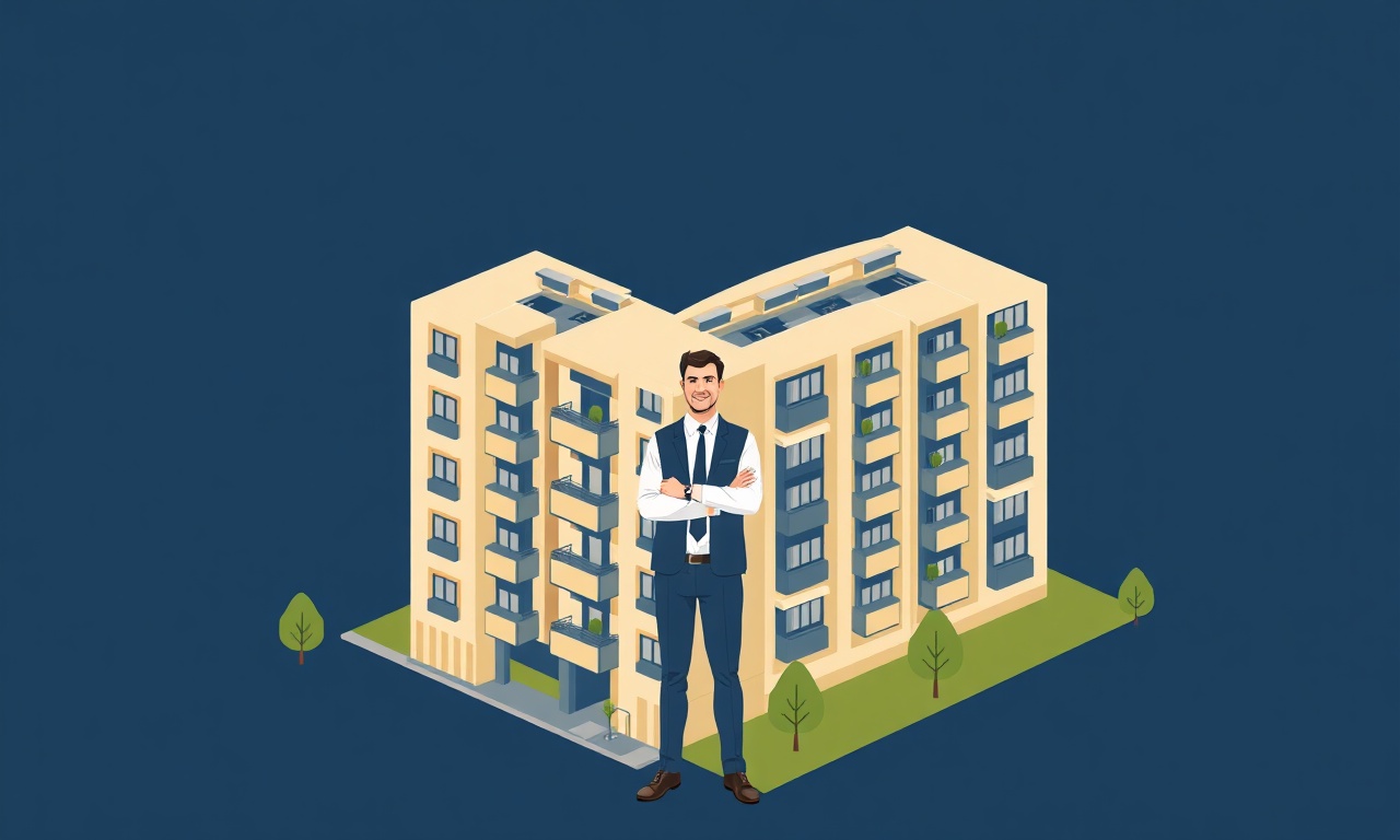 Idil'de yeni site yöneticisi — apartman bloğu önünde sorumluluk haritası, lacivert ve altın ton