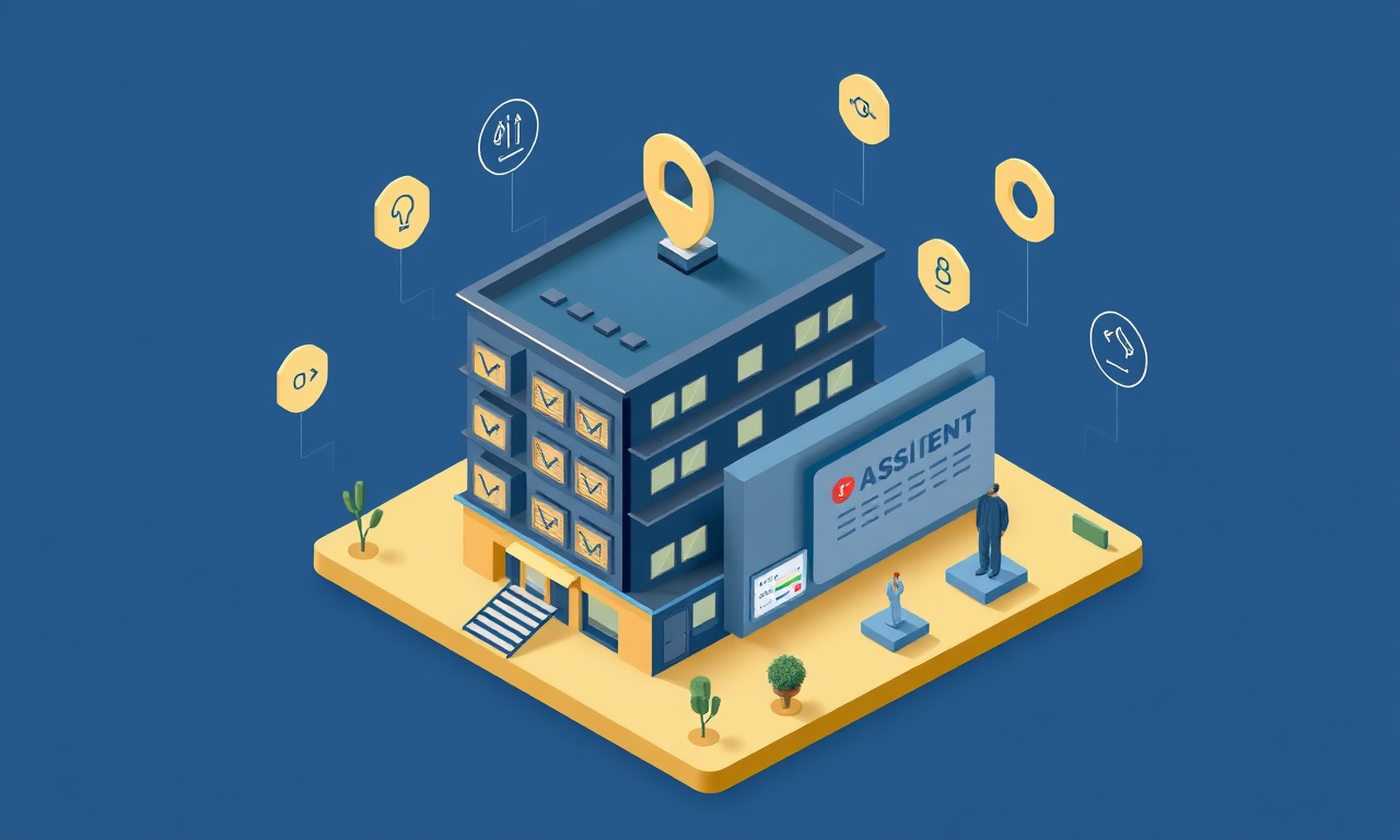 AI destekli apartman yönetim paneli ve onay akışı, izometrik modern illüstrasyon