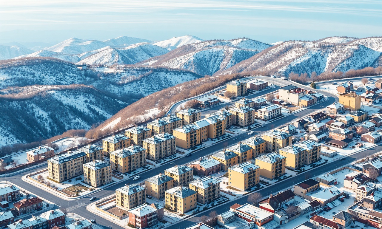 Gurun ilçesi konut silueti, İç Anadolu kış manzarası, site ve apartman yönetimi rehberi görseli