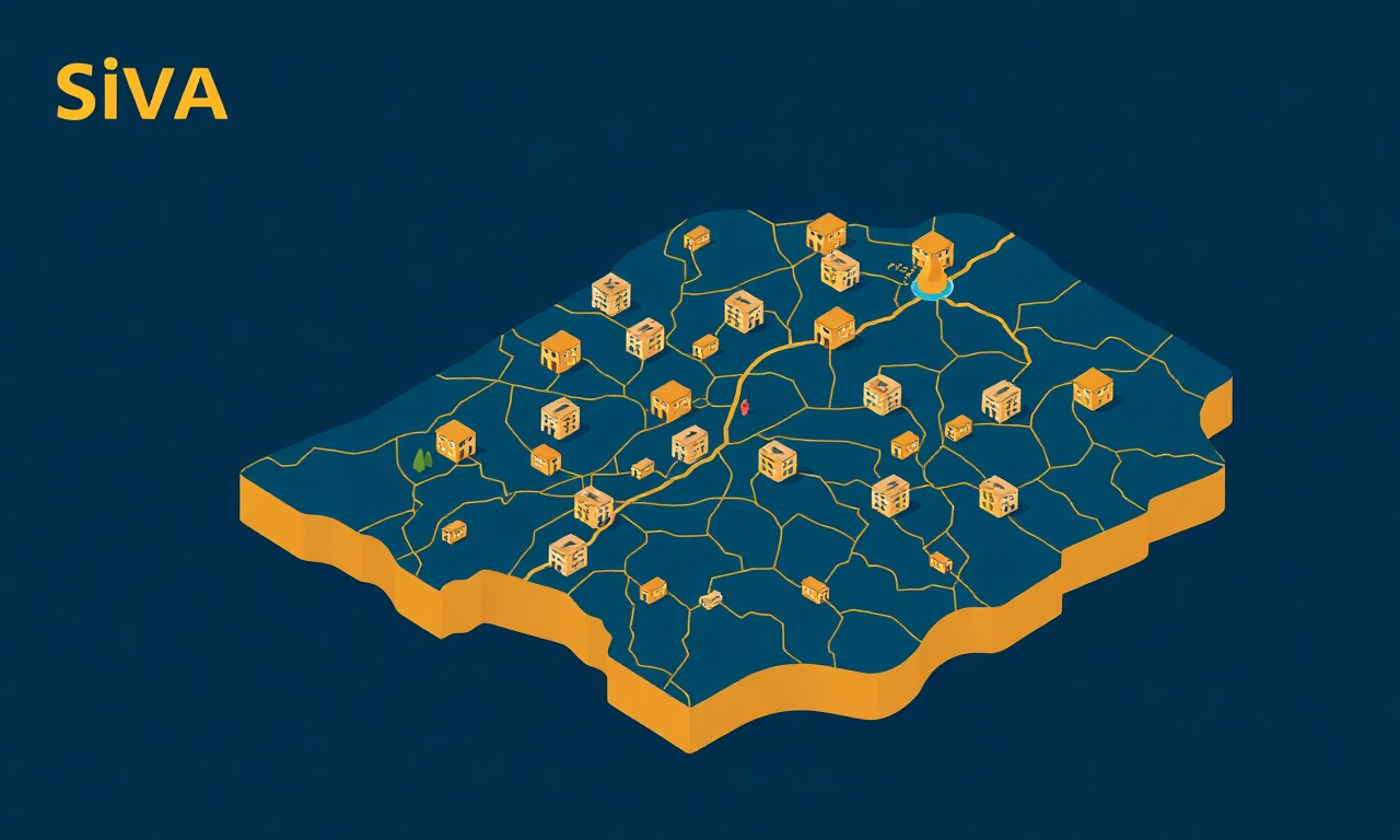 Sivas ilinin Kangal ve çevre ilçelerini gösteren konut yönetimi temalı illüstrasyon