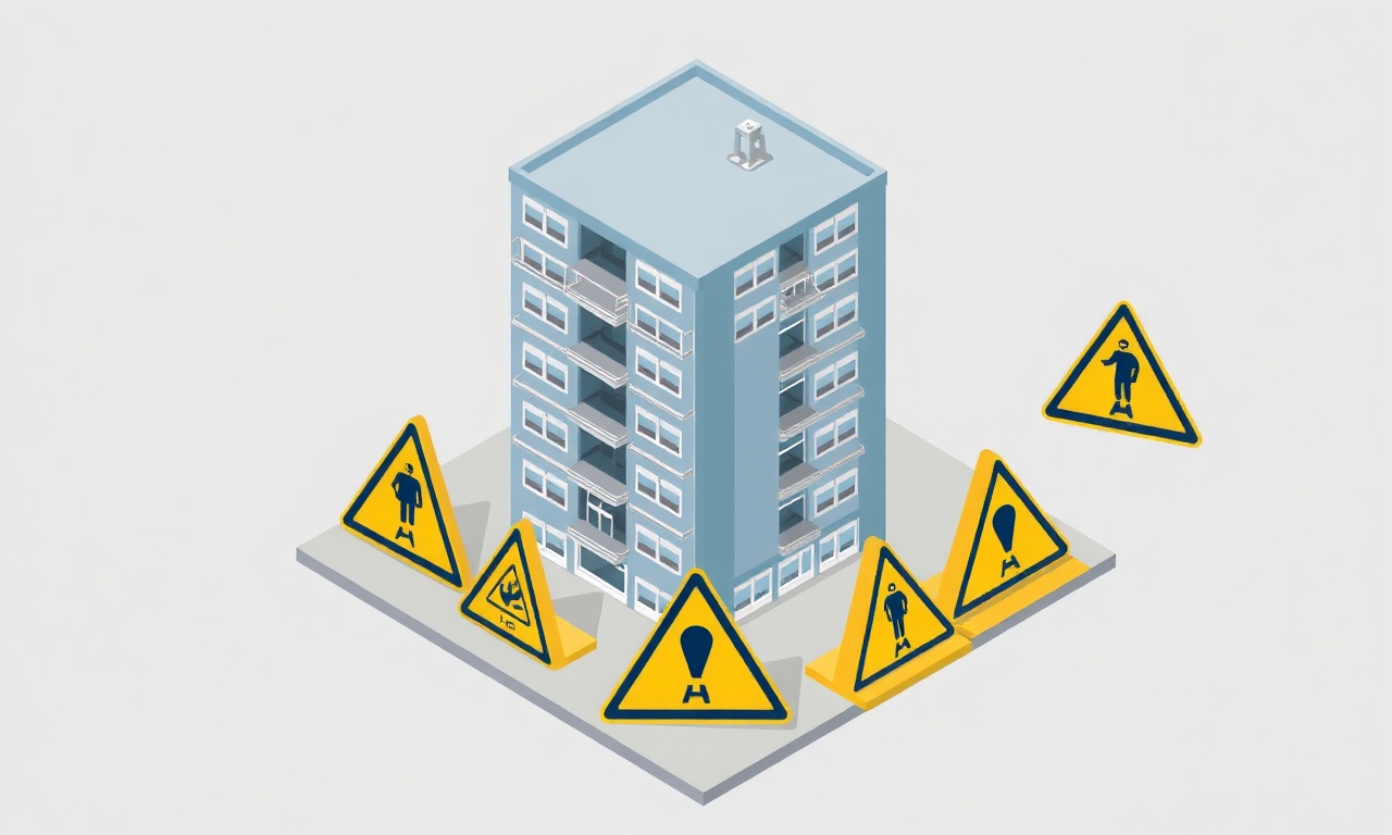 Sarkisla yeni apartman yöneticisi hataları uyarı işaretleri izometrik illüstrasyon