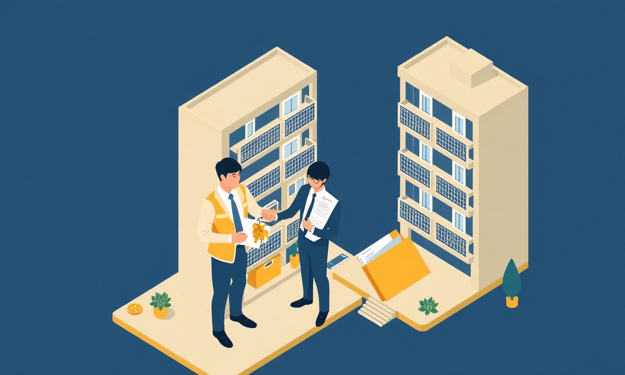 Yeni site yöneticisi devir teslim illüstrasyonu, lacivert altın krem