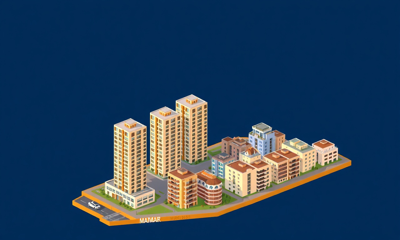 Tekirdağ Marmara kıyısında modern konut siteleri ve apartman yönetimi illüstrasyonu