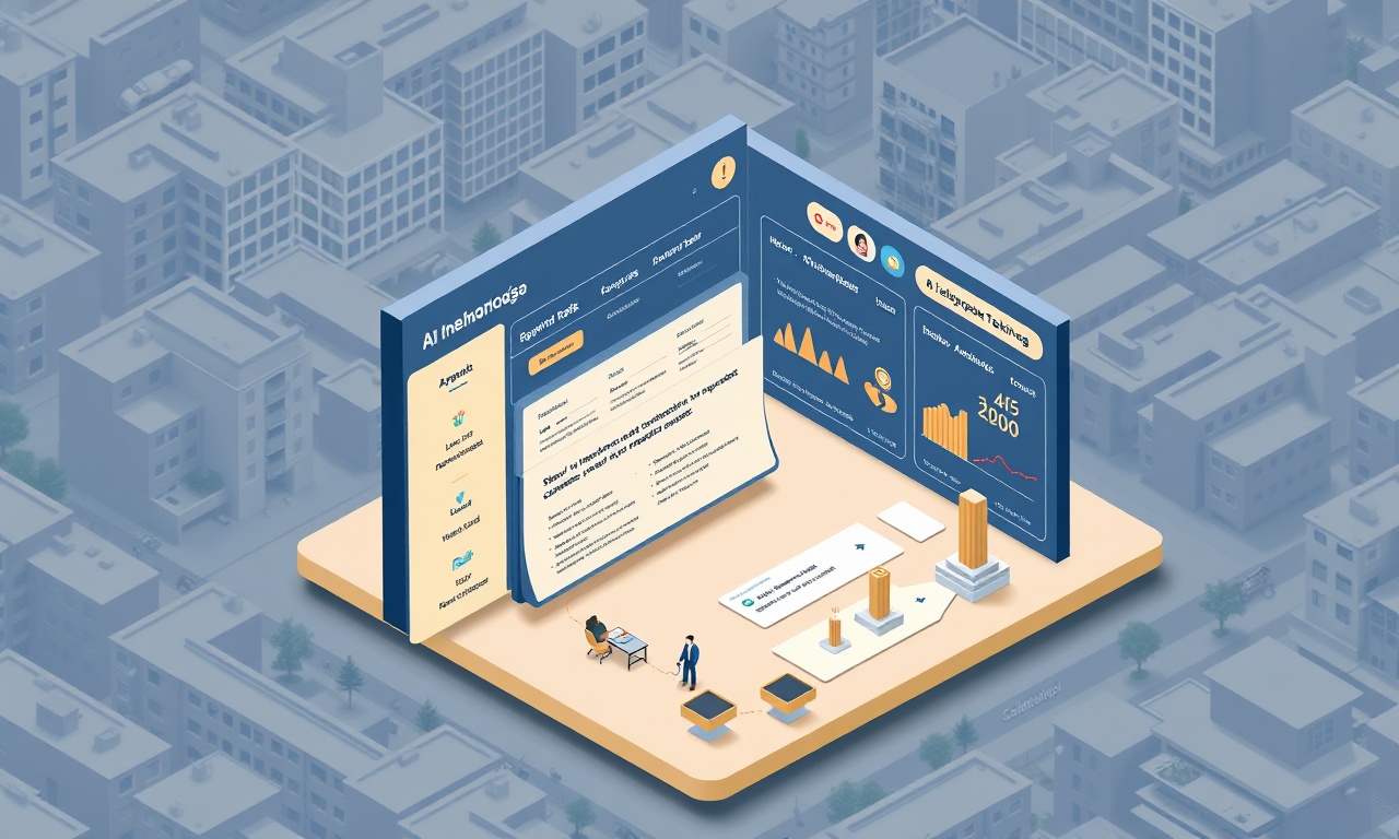 AI destekli site yönetim platformu kontrol paneli izometrik illüstrasyon