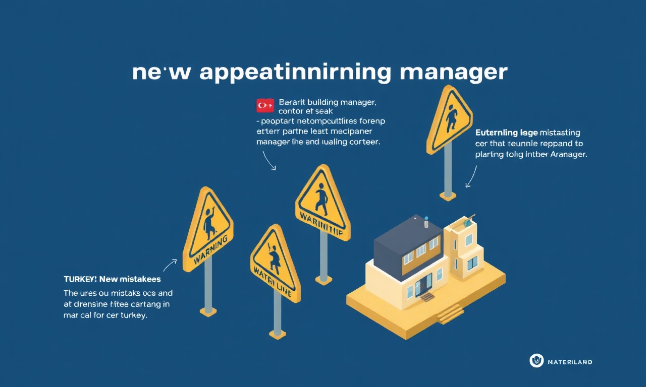 Dernekpazari Trabzon yeni apartman yöneticilerinin sık yaptığı hatalar uyarı illüstrasyonu