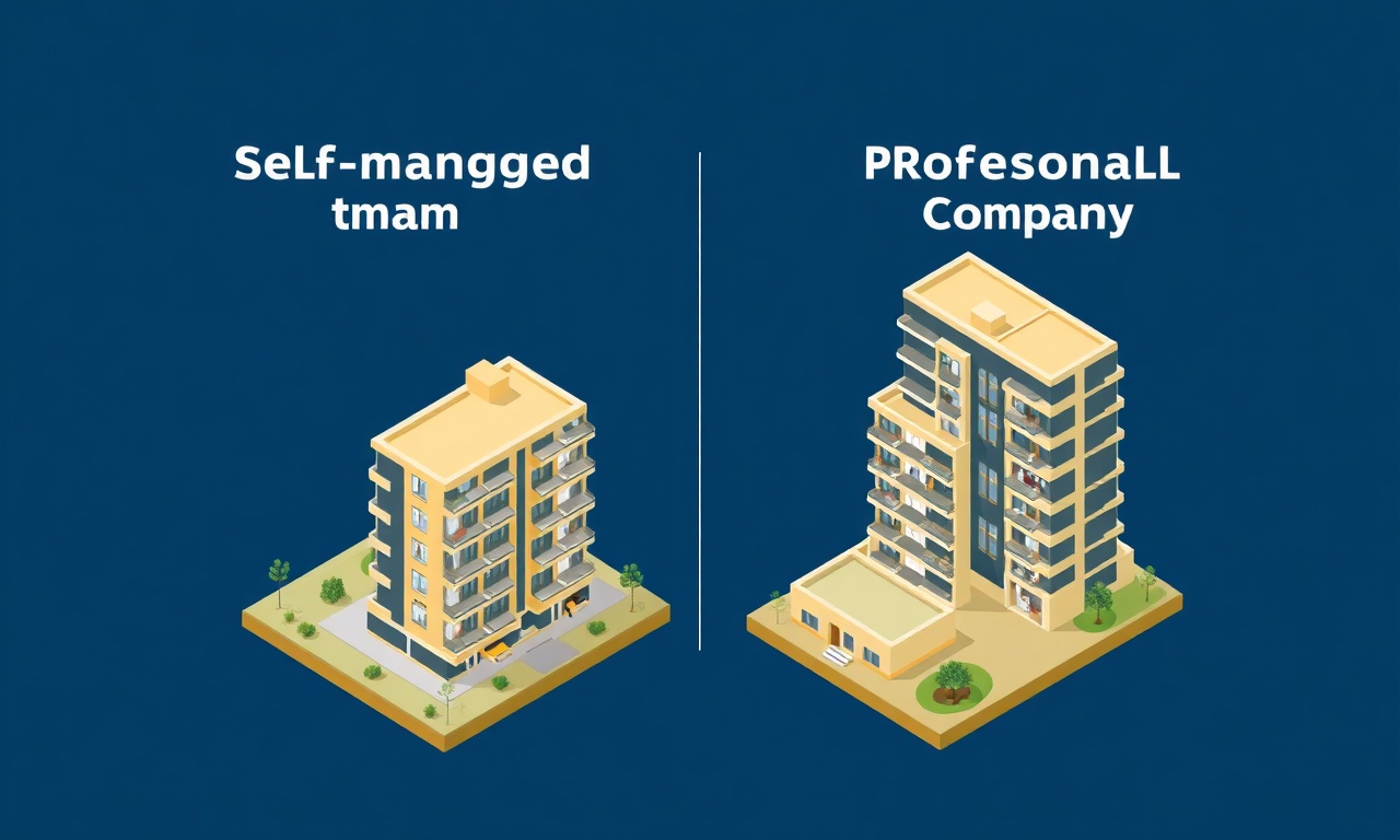 Dernekpazari apartman yönetimi bireysel ve profesyonel şirket karşılaştırması illüstrasyonu