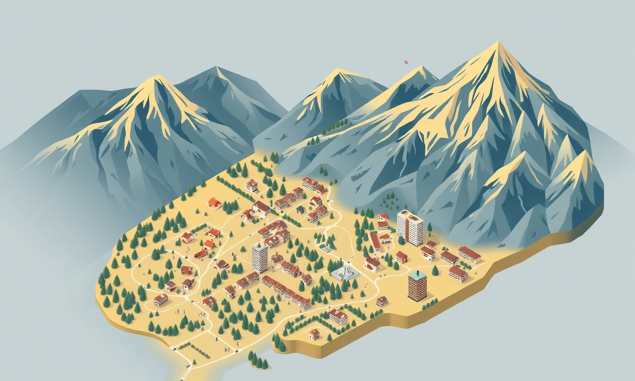 Tunceli ilçeleri site yönetimi harita illustrasyon