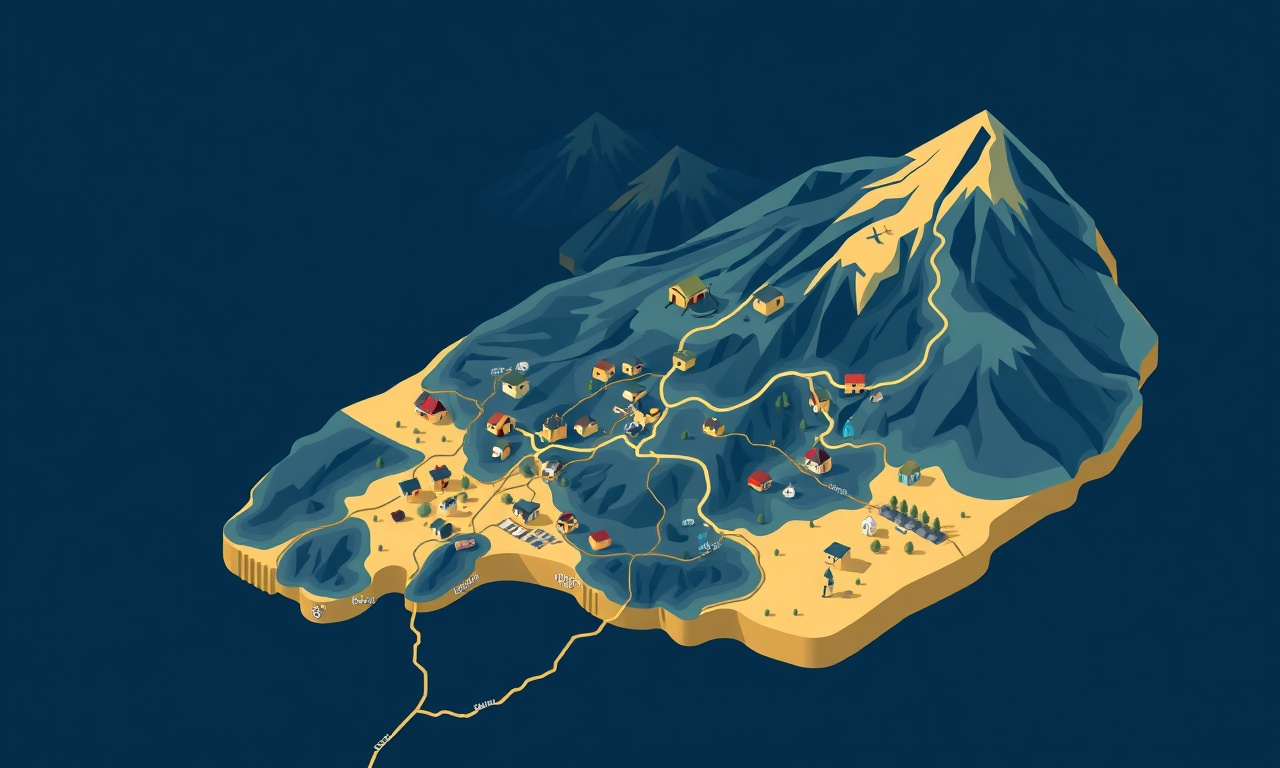Tunceli ilçeleri site yönetimi — Hozat, Cemişgezek, Mazgirt ve çevre ilçeler harita illüstrasyonu