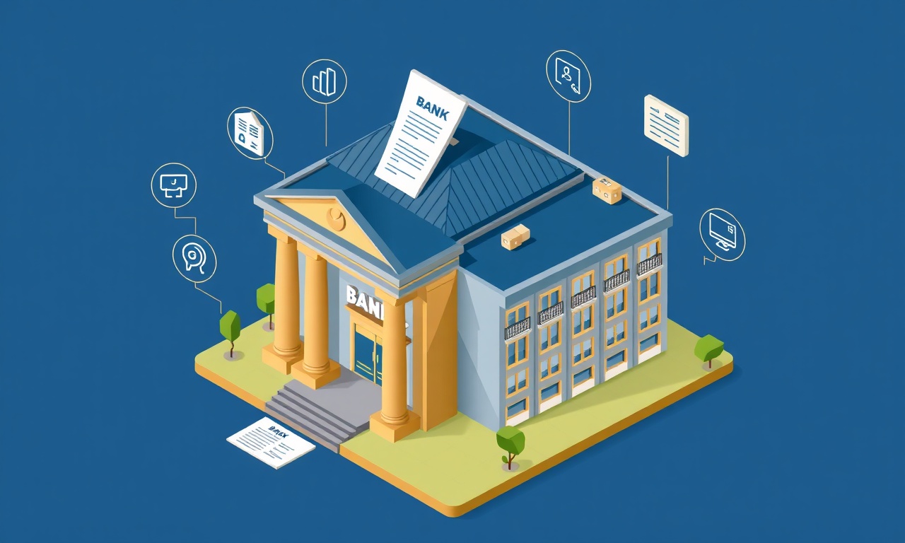 Site banka hesabı açma ve resmi kayıt sürecini gösteren izometrik idari illüstrasyon
