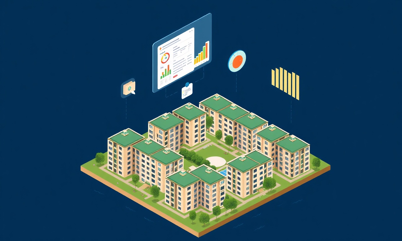 Yalova modern konut kompleksi ve site yönetimi dijital paneli illüstrasyonu