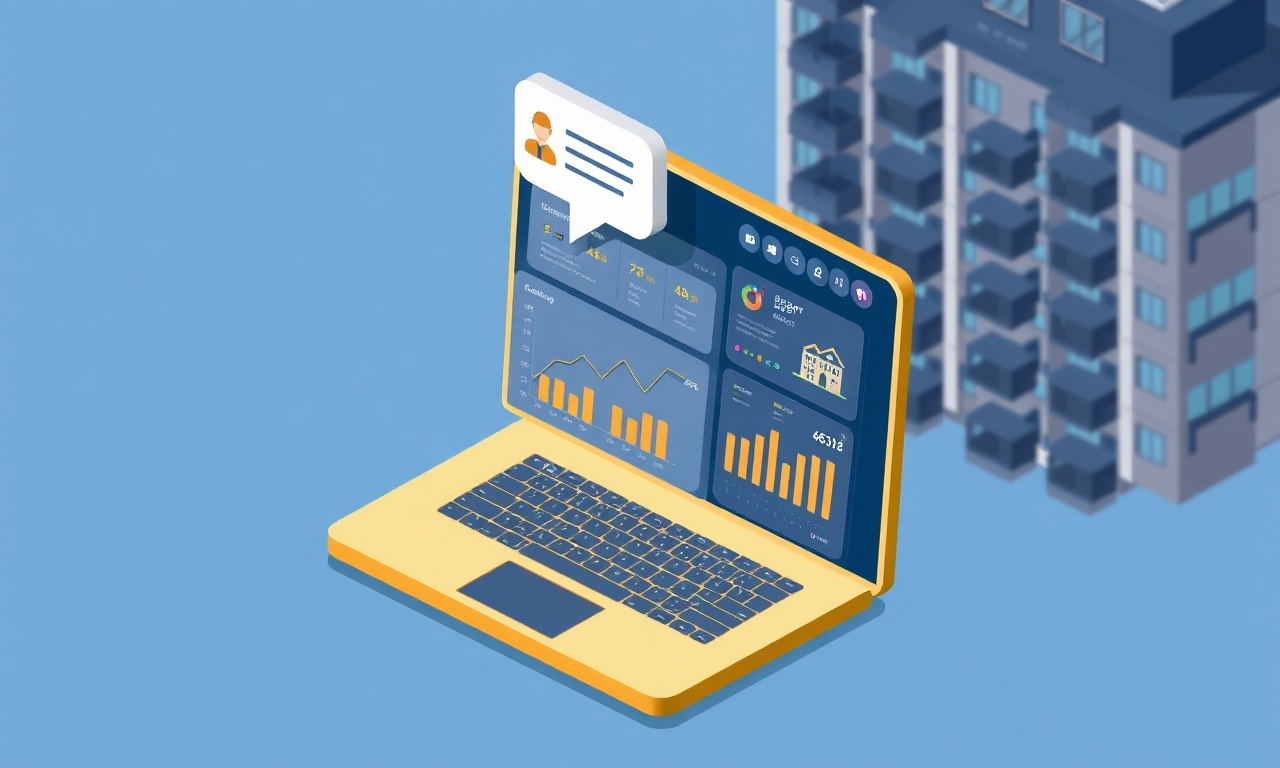 Site yönetim yazılımı yapay zeka asistan panosu, izometrik illüstrasyon
